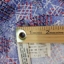 VTG Gilda Of California Women's Purple 1/4 Button Geometric Print Blouse Size 38 image 6