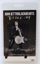 Joan Jett Backstage Pass 1989 New Wave Rock Vintage Broadway Leather Jacket Pic - £17.92 GBP