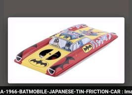 Vintage ICHIMURA (1966) BATMOBILE JAPANESE TIN FRICTION CAR Rare Works  - $1,200.00