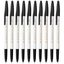 Reynolds 045 Ball Pens | Fine Point (0.7mm) | Black Ink | 10 Count (Pack... - £8.52 GBP