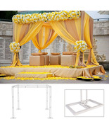 10Ft Heavy Duty Wedding Ceremony Canopy Chuppah Backdrop Stand Kit Heigh... - £226.37 GBP
