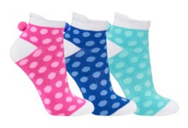 New Surprizeshop 3 Pairs of Ladies Golf Socks. Multi Spot. - $302.40 MXN