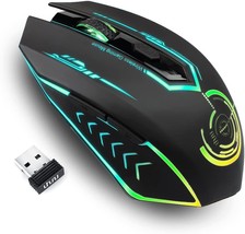 Wireless Gaming Mouse Up to 10000 DPI, UHURU Rechargeable USB Wireless Mouse - £25.57 GBP