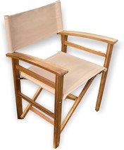 Classic Wooden Folding Director&#39;S Chair With 18-Inch Foldable, Wood Frame - £135.05 GBP