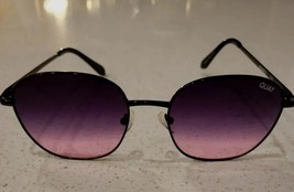 Quay High Key Aviator Sunglasses Black/Pink Fade Polarized W/ Carrying Case - £33.82 GBP