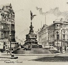 Piccadilly Circus Street View 1901 Victorian London Print Art DWFF10 - €43,22 EUR