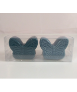 New Dolly Parton Pair Of Blue Butterfly 2.25&quot; Salt &amp; Pepper Shakers - $16.38 CAD