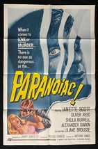 Paranoiac Original One Sheet Movie Poster 1963 Hammer Oliver Reed - £175.57 GBP