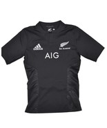 Adidas All Blacks New Zealand Rugby Jersey Mens M 2014 AIG Home Short Sl... - £49.42 GBP