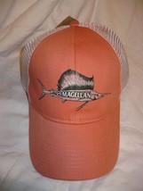 Magellan Outdoors Women&#39;s Hat Cap Sketched Sailfish Coral White Color Sn... - £12.75 GBP