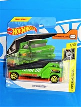 Hot Wheels 2018 Short Card Experimotors #320 The Embosser Green Ramp Tow Truck - £2.33 GBP