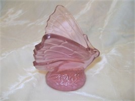 Fenton Art Glass Rose Colored Butterfly  - £39.56 GBP