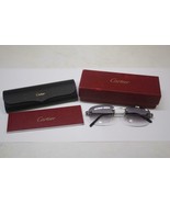 Cartier CT 0050O 002 Platinum Color C Decor Rimless Sunglasses France 53... - $17,795.28 MXN