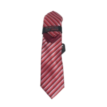 Steven Land Men&#39;s Tie &amp; Hanky Burgundy Lavender Red Black White Plaids 3.5&quot; Wide - £19.31 GBP