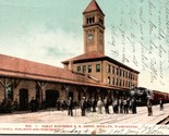 1909 Cartolina Great Nord Ferrovia Depot - Spokane, Washington Costruzio... - $20.48