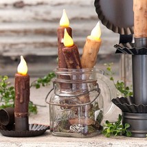 4&quot; DECOR CANDLES Twelve (12) Wax Dip Battery Operated Tapers w Timer in ... - £61.62 GBP