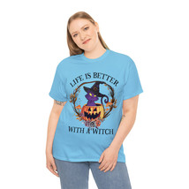Halloween life is better with a witch t shirt gift for her Unisex Heavy Cotton - £12.67 GBP+