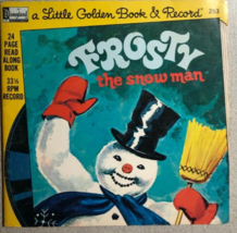 FROSTY THE SNOWMAN (1972) Disneyland softcover book with 33-1/3 RPM record - £10.90 GBP