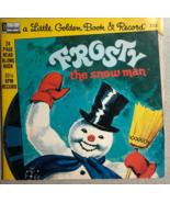 FROSTY THE SNOWMAN (1972) Disneyland softcover book with 33-1/3 RPM record - $18.89 CAD