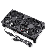 Dual 120Mm 5V USB Fans, 102CFM Big Airflow Fan Cooling for Router TV Box... - $32.99