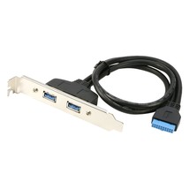 RIITOP 2 Ports USB 3.0 Female Back Panel to MB 20pin Header Connector Ca... - £14.93 GBP