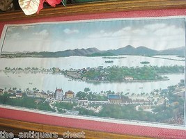 Mid Century Chinese silk scarf souvenir framed from China Hong Zhou - £316.54 GBP