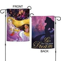 Disney Rapunzel Go And Live Your Dream 12&quot; x 18&quot; Premium Decorative Garden Flag - £13.54 GBP