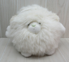 RussPlush White Snowpull snowball earmuffs blue nose shimmery strands in... - $10.29