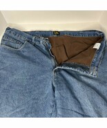 Lee Fleece Lined Jeans Mens 42x32 Blue Denim Pants Relaxed Fit Casual Wo... - $38.55 CAD