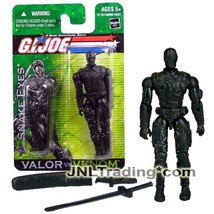 Year 2004 GI JOE Valor vs Venom 4&quot; Figure - Covert Mission Specialist SNAKE EYES - £27.96 GBP