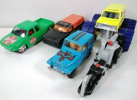 5 Toy Vehicles Chevy Silverado Pick Up Hot Wheels Harley Davidson Unbranded Jeep - £4.65 GBP