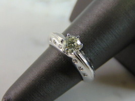 Womens Vintage Estate 14K White Gold Diamond Ring, 4.4g E3380 - £618.90 GBP