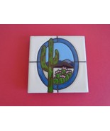 Arizona Catus 4x4 Teissedre Design Memory Coaster, Trivet or Wall DecorT... - £3.92 GBP