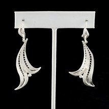 Sterling Silver .925 Filigree Leaf Drop Earrings Great Gift for Her! - £145.37 GBP