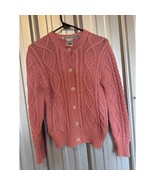 Flair Harbour 100% Cotton Cable Knit Fisherman Cardigan Sweater Women’s ... - $930.30 MXN