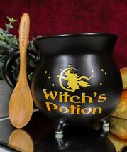 Wicca Witch Potion Broomstick Flight Ceramic Mug Or Bowl 32oz With Woode... - $28.99