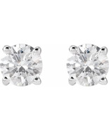 14K White 3/4 CTW Lab-Grown Diamond Stud Earrings - £910.21 GBP