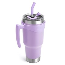 40 Oz Tumbler With Handle And Straw, 3 In 1 Sip-All-Way Lid Insulated Tumblers,  - £31.84 GBP