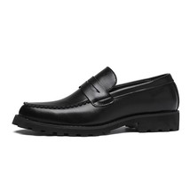 Leather dress men shoes slip on leisure business wedding formal oxfords shoes for men thumb200