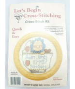 Cross Stitch Kit Boy Birth Sampler Let&#39;s Begin 074112 Quick Easy What&#39;s ... - £11.11 GBP
