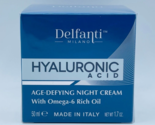 Delfanti Milano Hyaluronic Acid Age Defying NIGHT CREAM Vitamin C Made i... - $14.99