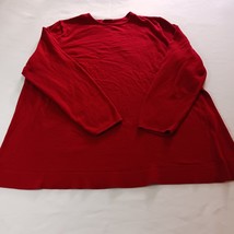 J.Jill Women&#39;s Pullover Red Sweatshirt Long Sleeve Casual Top Measured S... - $13.16