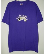 Bowling Pins Sport T Shirt Fabric Applique Vintage Bowling League Size L... - $49.99