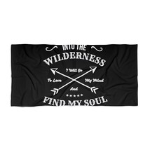Luxurious Personalized Beach Towel with Inspirational Wilderness Quote for Natur - £29.38 GBP+