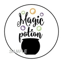 30 Magic Potion Envelope Seals Labels Stickers 1.5&quot; Round Witch Halloween Gifts - £6.01 GBP