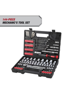 144-Piece 1/4, 3/8 and 1/2-Inch Drive Mechanics Tool Set, Chrome Finish - $68.62