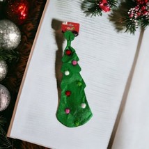 Christmas Tree Dog Tie Green Sparkly Large Dog Holiday Tie NEW Read Meas... - $13.79