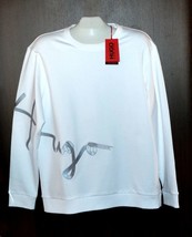 Hugo Boss Dollins White Silver Logo Long Sleeve Men&#39;s Sweater  Size XL - £111.18 GBP