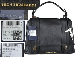 TRUSSARDI For Woman Satchel Bag Premium Line 100% Leather TR01 T3G - £147.06 GBP