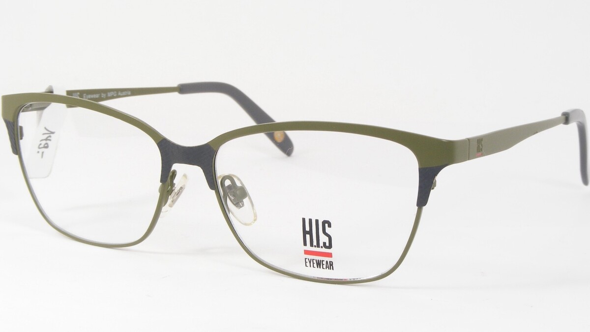 H.I.S HT948 007 Olivgrün / Zinn Grau Einzigartig Brille His 52-13-140 (N... - $56.37